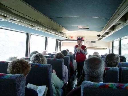 Bob Potter briefs tour participants Bob Potter briefs tour participants